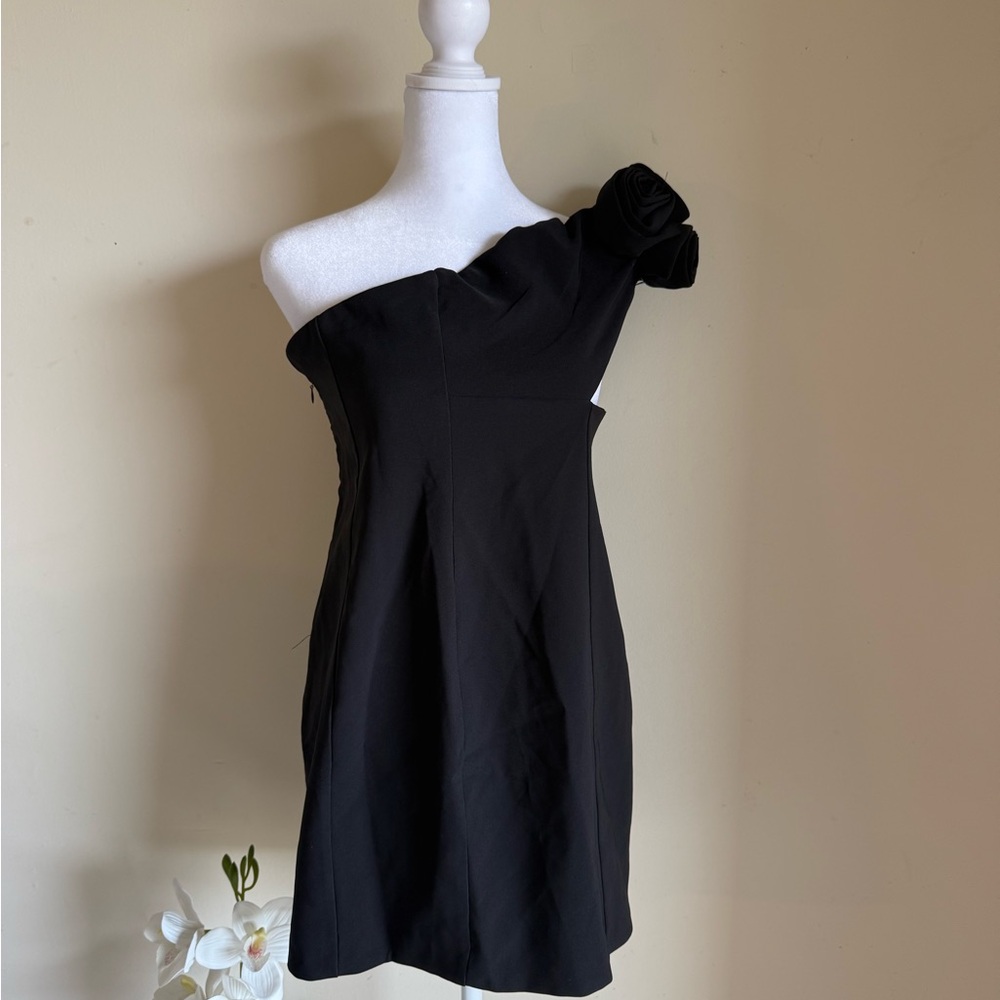 Fashion nova Elegant Black One-Shoulder Dress